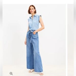 Loft: High Rise Palazzo Jeans
